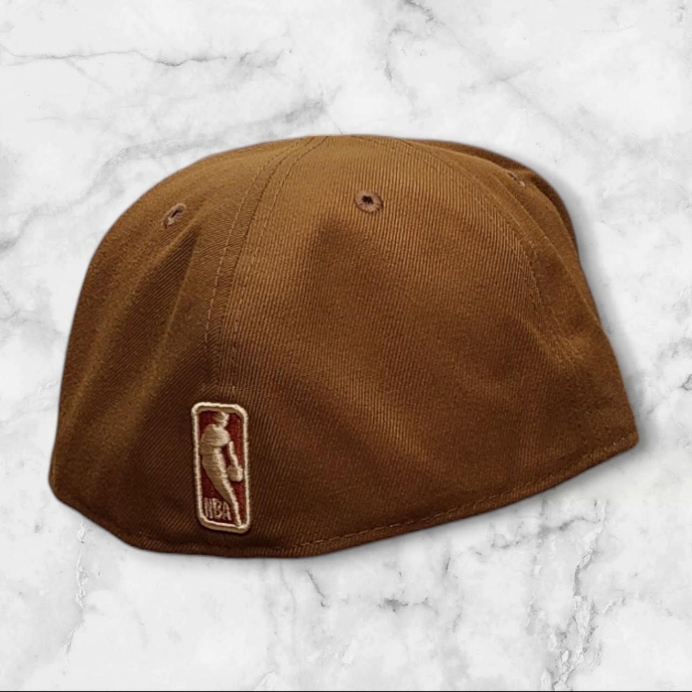 Phoenix Suns Men's Hat New Era 59fifty Fitted Cap Toasted Peanut 7 3/4 NBA NEW - Picture 2 of 3
